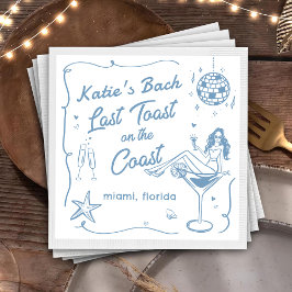 Letzter Toast Coast Beach Junggeselinnen-Abschied Serviette