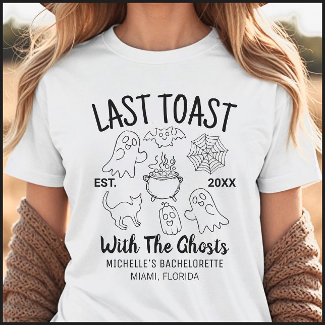 Letzter Toast Halloween Junggeselinnen-Abschied T-Shirt (Von Creator hochgeladen)