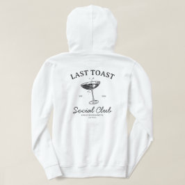 Letzter Toast Moderner Junggeselinnen-Abschied Mer Hoodie