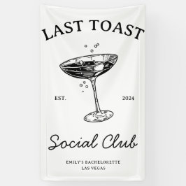 Letzter Toast Social Club Junggeselinnen-Abschied  Banner