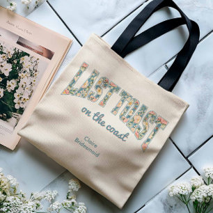 LETZTER TOAST Uni-Buchstaben Blau Retro-Blumenmust