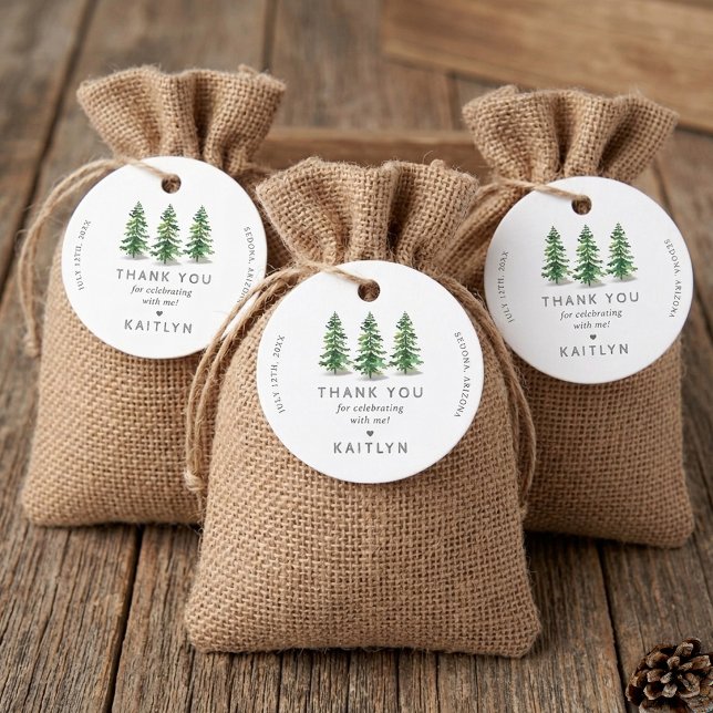 Letzter Trail Pine Wald Camping Junggesellinnenabs Geschenkanhänger (Von Creator hochgeladen)