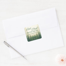 Letzter Weg vor dem Veil Bachelorette Quadratischer Aufkleber