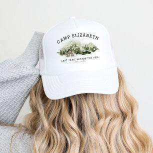 Letzter Weg vor dem Veil Bachelorette Wochenende Truckerkappe