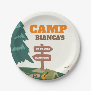 Letzter Weg vor dem Veil Camp Bachelorette Pappteller