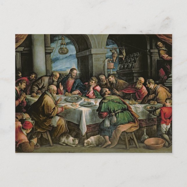 Letztes Abendessen 3 Postkarte (Vorderseite)
