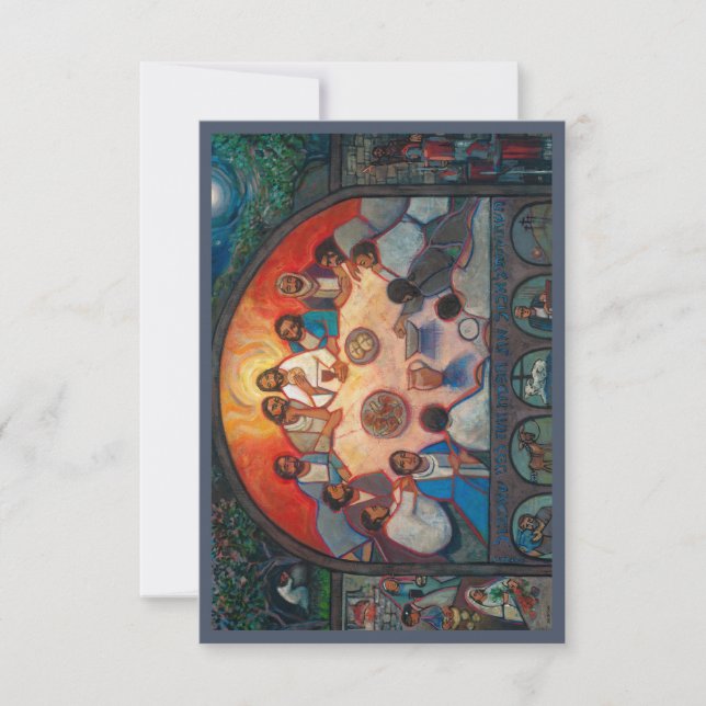 Letztes Abendessen, Gebetskarte für die Heilige Wo (Vorderseite)