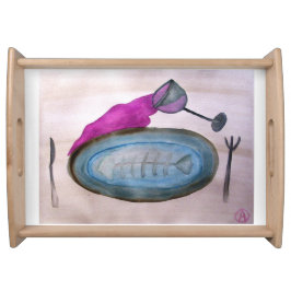 letztes Abendessen...Kunst von Jutta Gabriel... Serviertablett