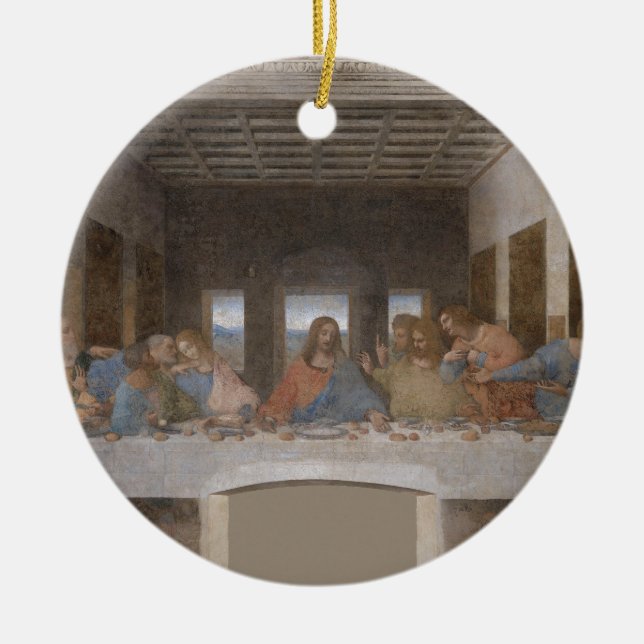 Letztes Abendessen Leonardo Da Vinci Malerei Keramik Ornament (Vorne)