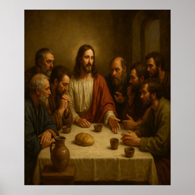 Letztes Abendessen mit Jesus™ LDS Wall Art Poster (Vorne)
