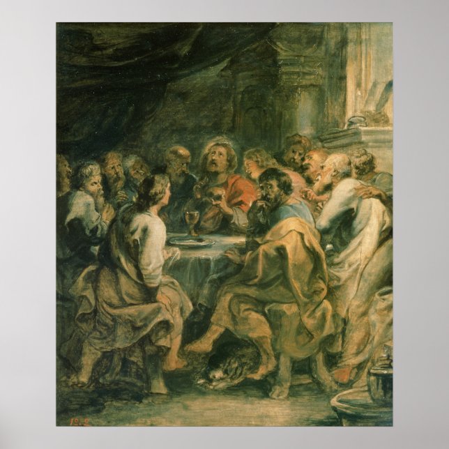 Letztes Abendmahl, um 1630-31 Poster (Vorne)
