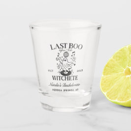 Letztes Boo, bevor ich Bachelorette-Halloween-Part Schnapsglas