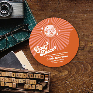 Letztes Disco Retro 70's Bachelorette Weekend Part Einladung