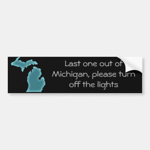 Letztes eins aus Michigan heraus Autoaufkleber