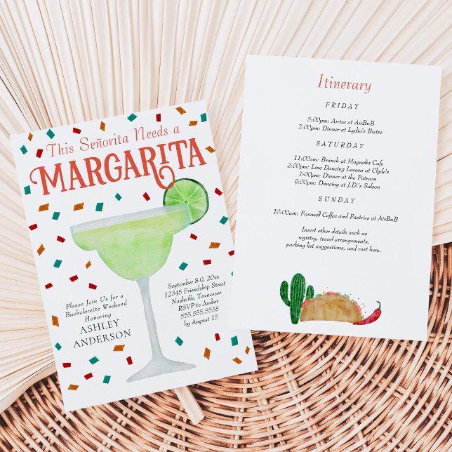 Letztes Fiesta Margarita Bachelorette Weekend Part Einladung (Von Creator hochgeladen)