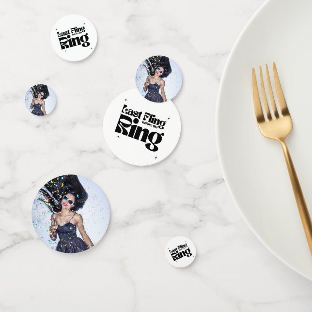 Letztes Fling vor dem Ring 3-Foto-Bachelorette Konfetti (Gruppe)