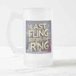 Letztes Flug vor dem Ring Mattglas Bierglas