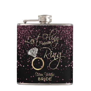 Letztes Flug vor dem Ring - Rose Gold Flachmann