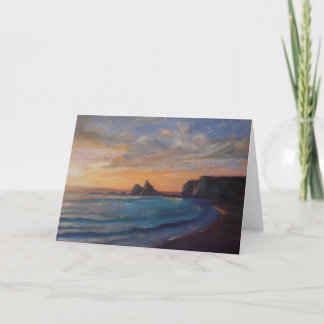 Letztes Licht auf Martin's Beach Grußkarte Karte