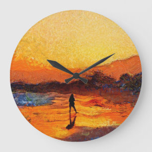 Letztes Licht der Uhr der Sonnenterrasse