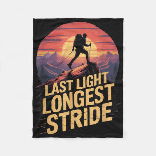 Letztes Licht längster Schritt Sonnenuntergang Wan Fleecedecke
