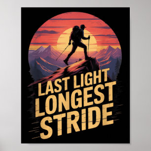 Letztes Licht längster Schritt Sonnenuntergang Wan Poster