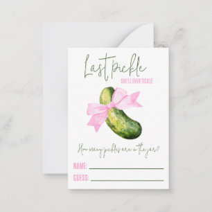 Letztes Pickle-Brautparty-Spiel Mitteilungskarte