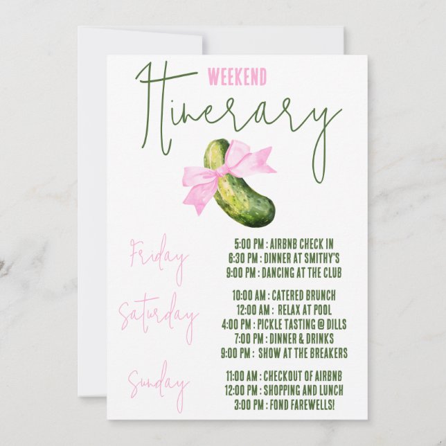 Letztes Pickle Sie wird immer kitzeln Junggeselinn Einladung (Rückseite)