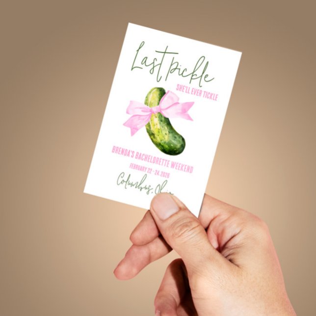 Letztes Pickle Sie wird immer kitzeln Junggeselinn Quadratischer Aufkleber (Von Creator hochgeladen)