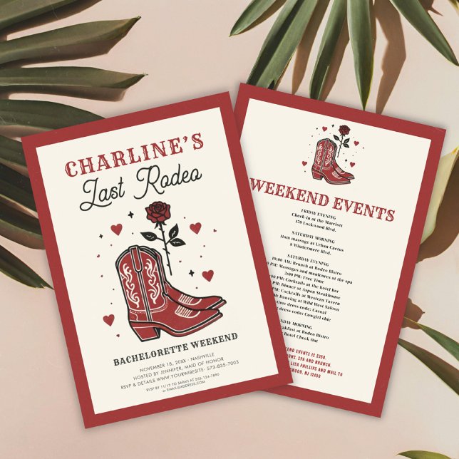Letztes Rodeo Bachelorette Wochenende Einladung (Von Creator hochgeladen)