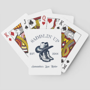 Letztes Rodeo Chinoiserie Blue Junggeselinnen-Absc Spielkarten