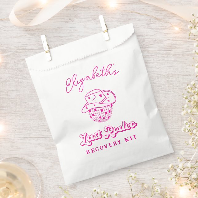 Letztes Rodeo Cowgirl Bachelorette Erholung Kit Geschenktütchen (Ausgeschnitten)