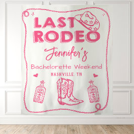 Letztes Rodeo Cowgirl Bachelorette Wochenende Wandteppich