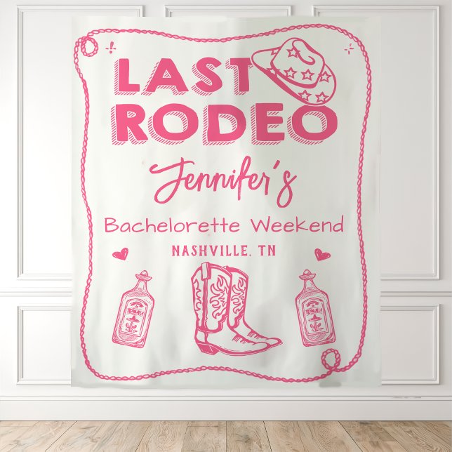Letztes Rodeo Cowgirl Bachelorette Wochenende Wandteppich (Von Creator hochgeladen)