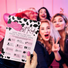 Letztes Rodeo Cowgirl Brautparty Bachelorette Game Einladung
