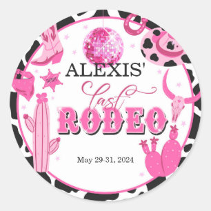 Letztes Rodeo Custom Runder Aufkleber