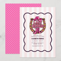 Letztes Rodeo Hot Pink Disco Cowgirl Junggesellinn