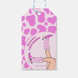 Letztes Rodeo Pink Cowgirl Brautparty Party Geschenkanhänger