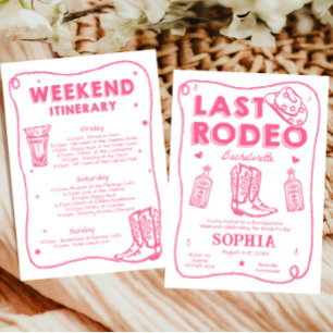 Letztes Rodeo Pink Junggesellinnen-Abschiedsparty Einladung