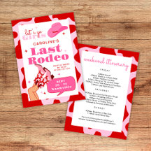 Letztes Rodeo Rot & Rosa Cowgirl Bachelorette Woch