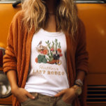 Letztes Rodeo T-Shirt<br><div class="desc">Letzten Rodeo-T - Shirt. Lass uns gehen, Mädchen! Bereiten Sie sich auf eine wilde Fahrt in den Wilden Westen vor! Dieser T - Shirt macht Spaß und eignet sich perfekt für ein Western-Brautparty oder Bachelorette Wochenende. Einzigartig und originell, mit handgezeichnet und wasserfarbenen Kakteen, Cowboystiefeln und Hüten. Einfach anzupassen und bringt...</div>
