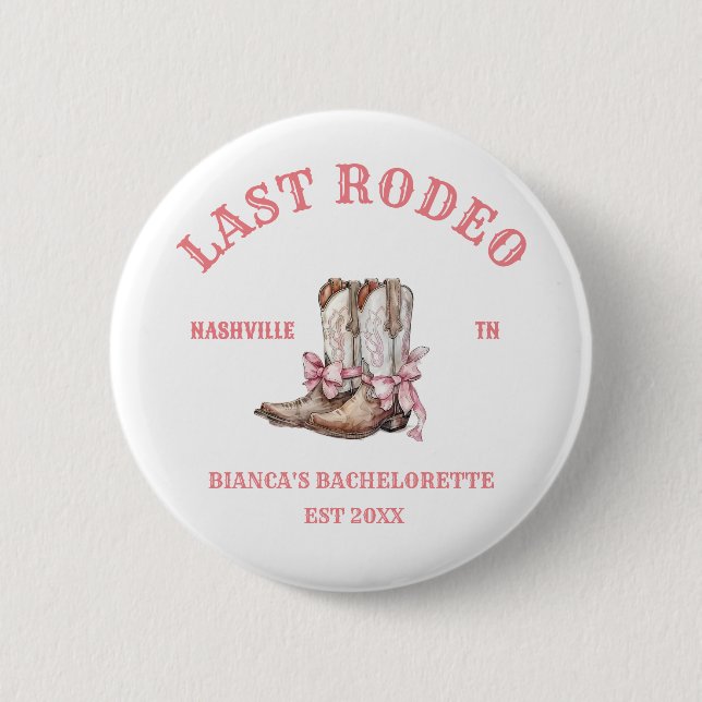 Letztes Rodeo Western Coquette Stiefel Bachelorett Button (Vorderseite)