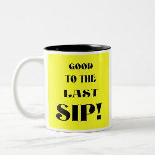Letztes Schlückchen! Zweifarbige Tasse