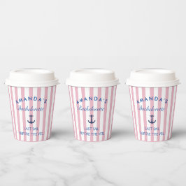 Letztes Segel vor dem Schleier Bachelorette Papier Pappbecher