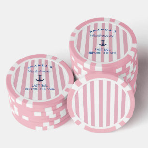 Letztes Segel vor dem Schleier Bachelorette Poker Pokerchips