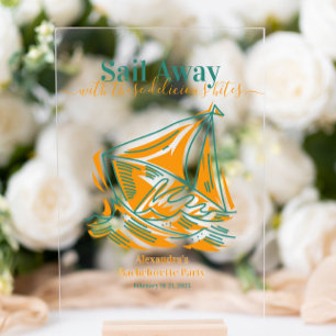 Letztes Segel vor dem Schleier-Junggeselinnen-Absc Acrylschild