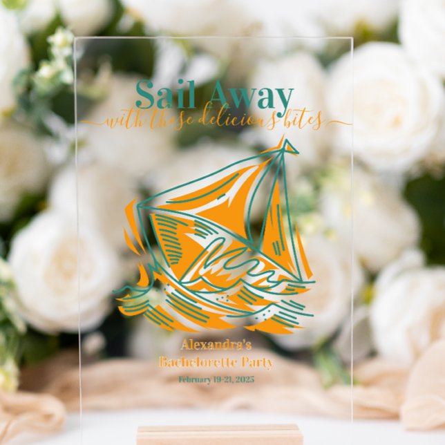 Letztes Segel vor dem Schleier-Junggeselinnen-Absc Acrylschild (Von Creator hochgeladen)