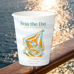 Letztes Segel vor dem Schleier-Junggeselinnen-Absc Pappbecher