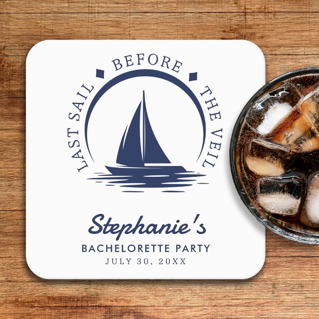 Letztes Segel vor dem Schleier-Junggeselinnen-Absc Rechteckiger Pappuntersetzer (Von Creator hochgeladen)