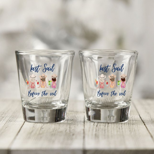 Letztes Segel vor dem Schleier Junggeselinnen-Absc Schnapsglas (Von Creator hochgeladen)